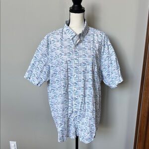 Club Room White Multicolor Button Down Shirt